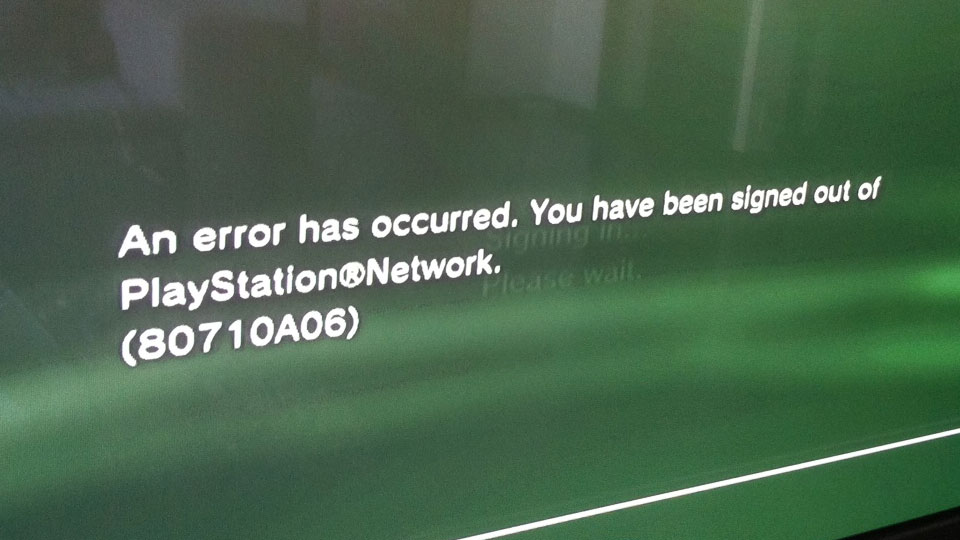 Sony need to sort out their console errors